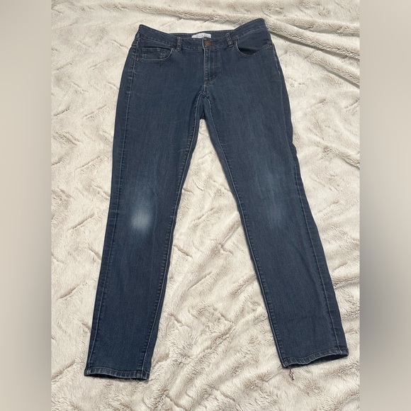 *BOGO* LOFT Women's Curvy Skinny Jeans P Petite- Dark Blue - Picture 1 of 16